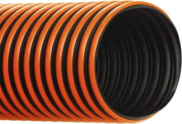 Hi-Tech Duravent - 3" ID, 50' Long, Thermoplastic Rubber Blower & Duct Hose - Black, 4-1/4" Bend Radius, 15 In/Hg, 10 Max psi, -60 to 300°F, Chemical and Abrasion Resistant - First Tool & Supply