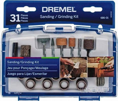 Dremel - 31 Piece Dressing Stones, Drum Sander, Grinding Stones, Sander Bands & Sanding Discs - Set Includes Dressing Stones, Drum Sander, Grinding Stones, Sander Bands & Sanding Discs - First Tool & Supply