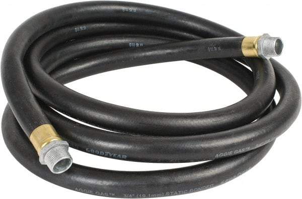 Continental ContiTech - 3/4" ID x 1-1/8" OD x 12' OAL, NPT Male x Male Petroleum Transfer Hose - 100 Max Working psi, 3/4" Fitting, Black - First Tool & Supply