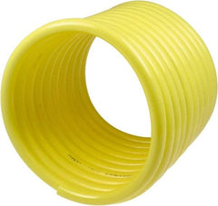 Coilhose Pneumatics - 1/2" ID, 100' Long, Yellow Nylon Coiled & Self Storing Hose - 170 Max psi, No Fittings - First Tool & Supply