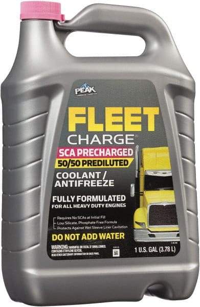 Peak - 1 Gal Heavy Duty Premixed Antifreeze & Coolant - Ethylene Glycol with SCA, Inhibitors, & De-Ionized Water Composition - First Tool & Supply