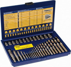 Irwin Hanson - 35 Piece Spiral Flute Screw Extractor & Drill Set - Screw Range 1/8 to 1/2" - First Tool & Supply