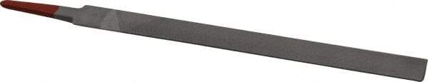 Simonds File - 8" Long, Second Cut, Half Round American-Pattern File - Double Cut, Tang - First Tool & Supply