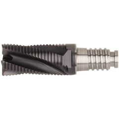 Kennametal - 3/4" Diam, 1-1/8" LOC, 4 Flute, 0.5mm Corner Chamfer End Mill Head - Solid Carbide, AlTiN Finish, Duo-Lock 20 Connection, Spiral Flute, 20° Helix, Centercutting - First Tool & Supply