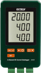 Extech - 1 Phase, 0.01 to 20mA Amp Capability, LCD Display Power Meter - ±0.5% + 0.02mA Current Accuracy, - First Tool & Supply