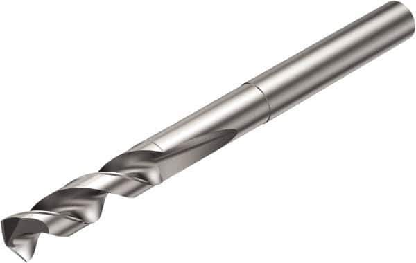 Sandvik Coromant - 9.53mm 135° Solid Carbide Jobber Drill - Uncoated, Right Hand Cut, Cylindrical Shank, 93mm OAL - First Tool & Supply