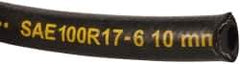 Parker - -6 Hose Size, 3/8" ID, 3,000 psi Work Pressure Hydraulic Hose - 2-1/2" Radius, Synthetic Rubber, -40°F to 212°F - First Tool & Supply