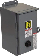 Square D - 110 Coil VAC at 50 Hz, 120 Coil VAC at 60 Hz, 27 Amp, NEMA Size 1, Nonreversible Enclosed Enclosure NEMA Motor Starter - 2 hp at 1 Phase, 12 Enclosure Rating - First Tool & Supply