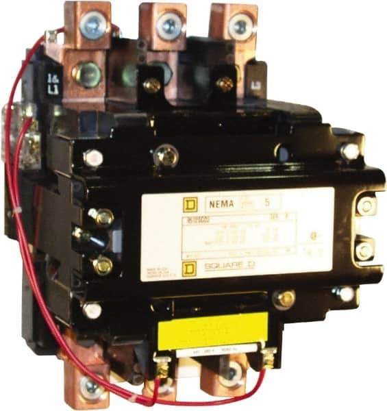 Square D - 3 Pole, 380 Coil VAC at 50 Hz, 270 Amp NEMA Contactor - Open Enclosure, 50 Hz at 380 VAC - First Tool & Supply