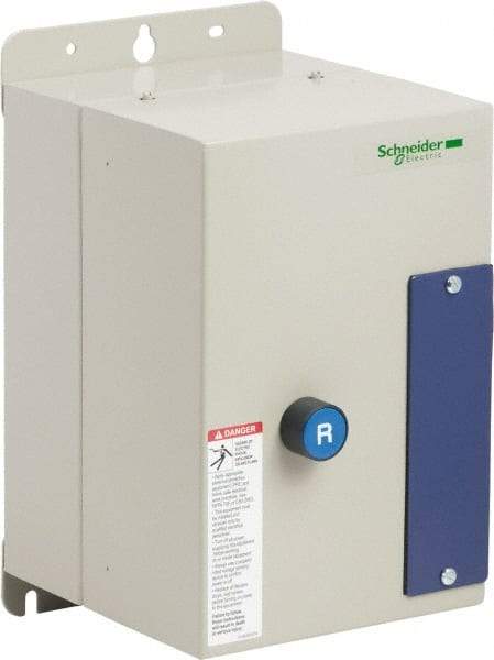 Schneider Electric - 3 Pole, 12 Amp, 120 Coil VAC, Nonreversible Enclosed IEC Motor Starter - 1 Phase Hp: 0.5 at 120 VAC, 2 at 240 VAC, 3 Phase Hp: 10 at 575 VAC, 3 at 208 VAC, 3 at 230 VAC, 7.5 at 460 VAC - First Tool & Supply