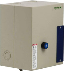 Schneider Electric - 9 Amp, 120 Coil VAC, Reversible Enclosed IEC Motor Starter - 1 Phase Hp: 0.3 at 120 VAC, 1 at 240 VAC, 3 Phase Hp: 2 at 208 VAC, 2 at 230 VAC, 5 at 460 VAC, 7.5 at 575 VAC - First Tool & Supply