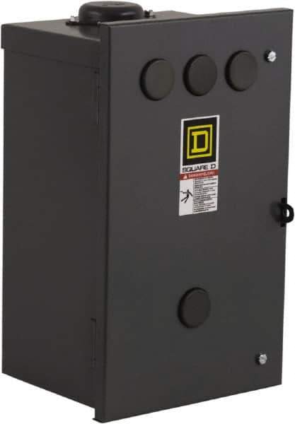 Square D - 3R NEMA Rated, 10 Pole, Electrically Held Lighting Contactor - 20 A (Tungsten), 30 A (Fluorescent), 277 VAC at 60 Hz, 10NO Contact Configuration - First Tool & Supply