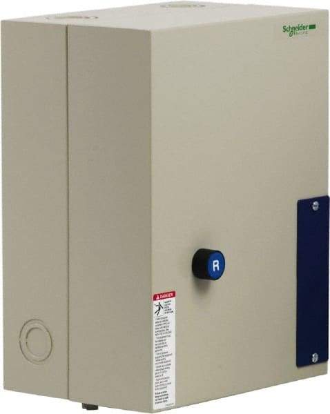 Schneider Electric - 3 Pole, 50 Amp, 120 Coil VAC, Nonreversible Enclosed IEC Motor Starter - 1 Phase Hp: 3 at 120 VAC, 7.5 at 240 VAC, 3 Phase Hp: 15 at 208 VAC, 15 at 230 VAC, 40 at 460 VAC, 40 at 575 VAC - First Tool & Supply