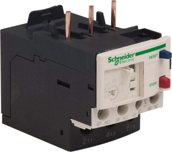 Schneider Electric - 3 Pole, NEMA Size 00-1, 0.63 to 1 Amp, 690 VAC, Thermal NEMA Overload Relay - Trip Class 20, For Use with LC1D09, LC1D12, LC1D18, LC1D25, LC1D32 and LC1D38 - First Tool & Supply