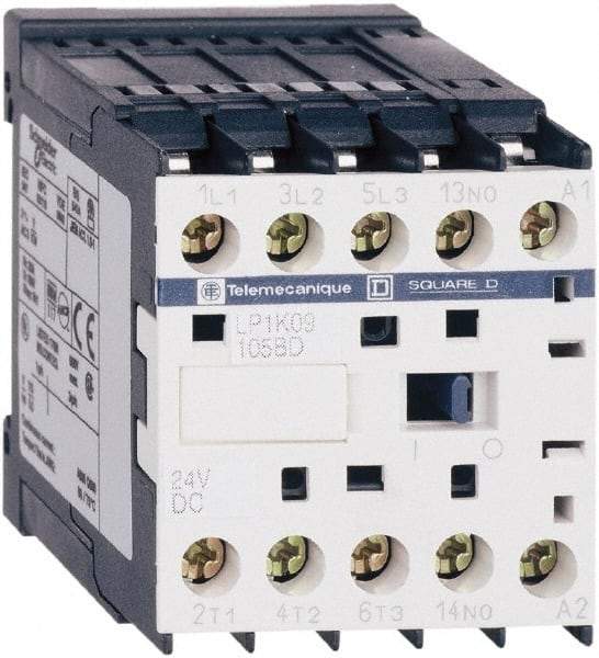 Schneider Electric - 4 Pole, 24 Coil VDC, 20 Amp at 440 VAC, IEC Contactor - BS 5424, CSA, IEC 60947, NF C 63-110, RoHS Compliant, UL Listed, VDE 0660 - First Tool & Supply