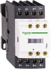 Schneider Electric - 4 Pole, 24 Coil VAC, 32 Amp at 440 VAC, Nonreversible IEC Contactor - Bureau Veritas, CCC, CSA, CSA C22.2 No. 14, DNV, EN/IEC 60947-4-1, EN/IEC 60947-5-1, GL, GOST, LROS, RINA, RoHS Compliant, UL 508, UL Listed - First Tool & Supply