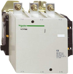 Schneider Electric - 3 Pole, 500 Amp at 440 VAC and 700 Amp at 440 VAC, Nonreversible IEC Contactor - Bureau Veritas, CCC, CSA, DNV, EN/IEC 60947-1, EN/IEC 60947-4-1, GL, JEM 1038, LROS, RINA, RMRoS, RoHS Compliant, UL Listed - First Tool & Supply