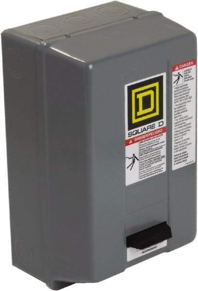 Square D - 220 Coil VAC at 50 Hz, 240 Coil VAC at 60 Hz, 18 Amp, Nonreversible Enclosed Enclosure NEMA Motor Starter - 2 hp at 1 Phase, 1 Enclosure Rating - First Tool & Supply