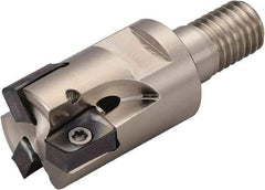 Kyocera - 25mm Cut Diam, 15mm Max Depth of Cut, 57mm OAL, Indexable Square Shoulder End Mill - LOMU 1505..ER-GH, LOMU 1505..ER-GM, LOMU 1505..ER-SM Inserts, M12 Modular Connection, 90° Lead Angle, Through Coolant, Series M-Four - First Tool & Supply