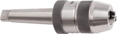 Accupro - 3MT, 1/8 to 5/8" Capacity, Integral Shank Steel Drill Chuck - Keyless, Taper Shank, 54mm Sleeve Diam, 7-21/64" Open Length - Exact Industrial Supply