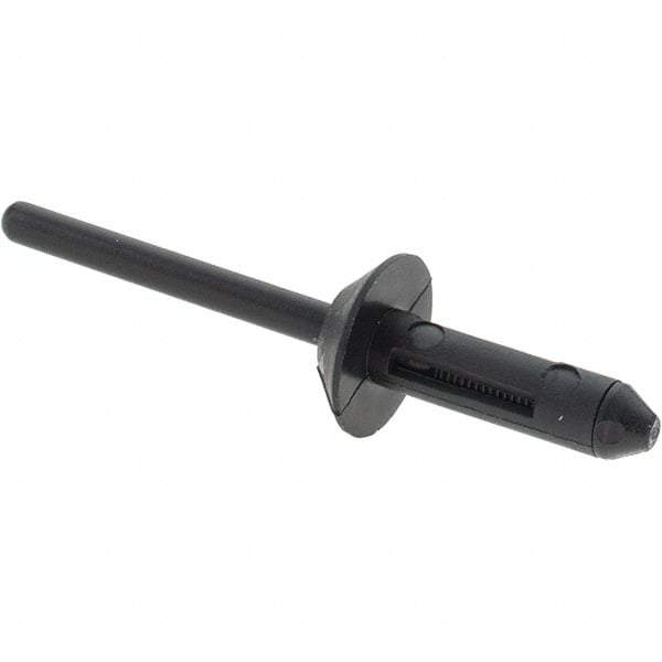 Value Collection - Nylon Multi Grip Blind Rivet - 1/16" to 11/64" Grip, 1/2" Head Diam, 1-7/8" Length Under Head, - First Tool & Supply