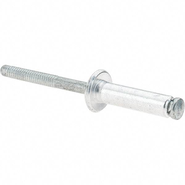 Made in USA - Dome Head Aluminum Peel Blind Rivet - Steel Mandrel, 33/64" to 19/32" Grip, 22.23mm Length Under Head, - First Tool & Supply