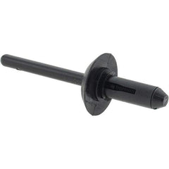 Made in USA - Large Flange Head Nylon Multi Grip Blind Rivet - 18mm Head Diam, - First Tool & Supply