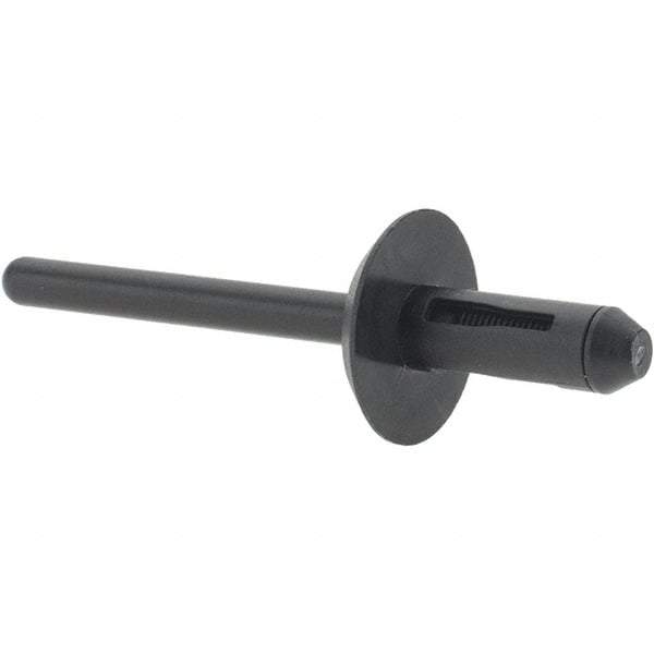 Value Collection - Nylon Open End Blind Rivet - 5/32" to 1/4" Grip, 17mm Head Diam, - First Tool & Supply