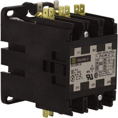 Square D - 3 Pole, 60 Amp Inductive Load, 24 Coil VAC at 50/60 Hz, Definite Purpose Contactor - Phase 1 and Phase 3 Hp:  10 at 230 VAC, 25 at 230 VAC, 30 at 460 VAC, 30 at 575 VAC, 5 at 115 VAC, 75 Amp Resistive Rating, CE, CSA, UL Listed - First Tool & Supply