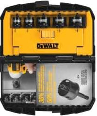 DeWALT - 5 Piece, 3" to 1-3/8" Saw Diam, Impact Rated Hole Saw Kit - Bi-Metal, Toothed Edge, Includes 5 Hole Saws - First Tool & Supply