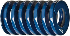 Associated Spring Raymond - 3/8" Hole Diam, 3/16" Rod Diam, 1" Free Length, Blue Die Spring - 42 Lb Max Deflection, 0.4724" Max Deflection, Medium Duty, Chromium Alloy Steel - First Tool & Supply