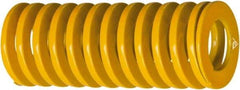 Associated Spring Raymond - 25mm Hole Diam, 12.5mm Rod Diam, 12" Free Length, Yellow Die Spring - 754 Lb Max Deflection, 4.189" Max Deflection, Extra Heavy Duty, Chromium Alloy Steel - First Tool & Supply