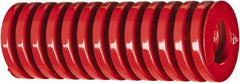 Associated Spring Raymond - 2-1/2" Hole Diam, 1-1/2" Rod Diam, 6" Free Length, Red Die Spring - 2765 Lb Max Deflection, 1.7087" Max Deflection, Heavy Duty, Chromium Alloy Steel - First Tool & Supply