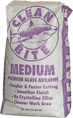 NC Minerals - Medium Grade Angular Crushed Glass - 40 to 80 Grit, 50 Lb Bag - First Tool & Supply