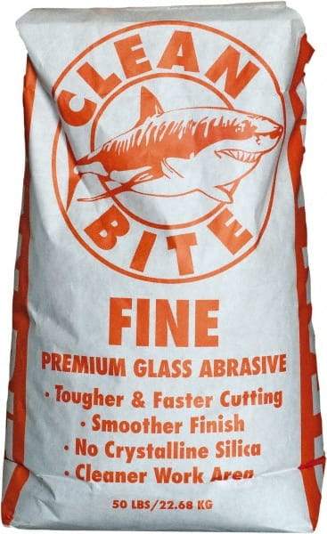 NC Minerals - Fine Grade Angular Crushed Glass - 80 to 100 Grit, 50 Lb Bag - First Tool & Supply