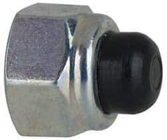 Value Collection - 5/16-24" UNF, 1/2" Width Across Flats, Zinc Plated, Steel Acorn Nut - 1/2" Overall Height, Nylon Insert Type, Grade 2 - First Tool & Supply