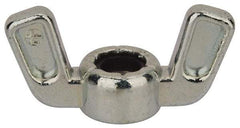 Value Collection - 5/16-24 UNF, Zinc Plated, Zinc Alloy Nylon-Insert Locking Wing Nut - Grade 2, 1-1/2" Wing Span, 0.718" Wing Span - First Tool & Supply