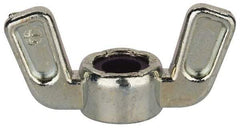 Value Collection - 5/16-18 UNC, Zinc Plated, Zinc Alloy Nylon-Insert Locking Wing Nut - Grade 2, 1-1/2" Wing Span, 0.718" Wing Span - First Tool & Supply