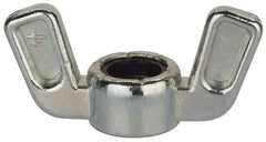 Value Collection - 3/8-16 UNC, Zinc Plated, Zinc Alloy Nylon-Insert Locking Wing Nut - Grade 2, 1-1/2" Wing Span, 0.718" Wing Span - First Tool & Supply