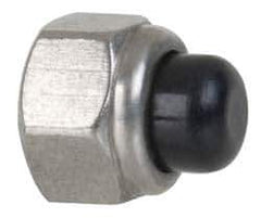 Value Collection - #8-32 UNC, 11/32" Width Across Flats, Uncoated, Stainless Steel Acorn Nut - 23/64" Overall Height, Nylon Insert Type, Grade 18-8 - First Tool & Supply