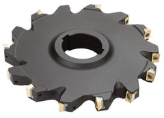 Iscar - Arbor Hole Connection, 3/4" Cutting Width, 1.81" Depth of Cut, 6" Cutter Diam, 1-1/2" Hole Diam, 12 Tooth Indexable Slotting Cutter - SDN Toolholder, QDMT 1205PDTN-HQ Insert - First Tool & Supply