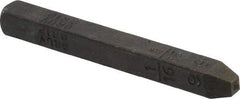 Made in USA - 1/16" Character Size, 9 Character, Heavy Duty Individual Steel Stamp - Steel, Individual - First Tool & Supply