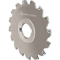 Walter - Arbor Hole Connection, 0.1575" Cutting Width, 0.7087" Depth of Cut, 80mm Cutter Diam, 1-1/16" Hole Diam, 4 Tooth Indexable Slotting Cutter - F4053.B Toolholder, LN.X 070204 Insert, Right Hand Cutting Direction - First Tool & Supply