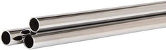 ECONOCO - 60" Max Width Round Tubing Closet Rod - 1.062" Diam, Chrome Finish - First Tool & Supply