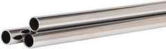 ECONOCO - 72" Max Width Round Tubing Closet Rod - 1" Diam, Chrome Finish - First Tool & Supply