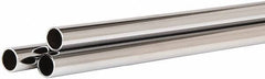 ECONOCO - 60" Max Width Round Tubing Closet Rod - 1" Diam, Chrome Finish - First Tool & Supply