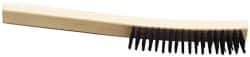 Ability One - Hand Wire/Filament Brushes - Wood Curved Handle - First Tool & Supply