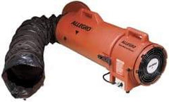 Allegro - 900 CFM, Electrical AC Axial Blower Kit - 8 Inch Inlet/Outlet, 0.33 HP, 115 Max Voltage Rating, Explosion Proof - First Tool & Supply