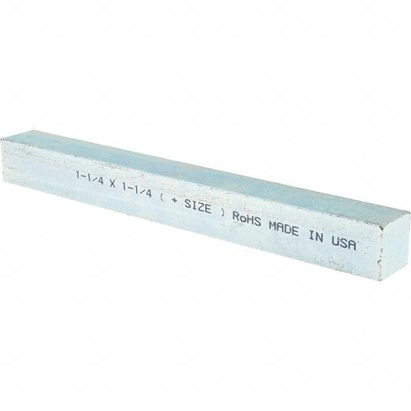 Value Collection - 12" Long x 1-1/2" High x 1-1/2" Wide, Zinc-Plated Oversized Key Stock - Cold Drawn Steel - First Tool & Supply