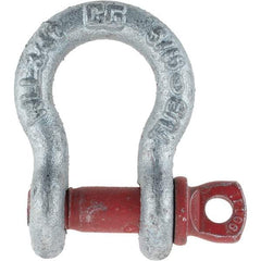 Value Collection - 5/16" Nominal Chain Size, 0.75 Ton Steel Screw Anchor Shackle - First Tool & Supply